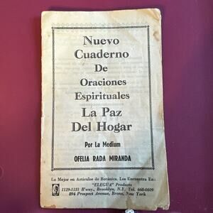 -PAMPHLET Nuevo Cuaderno De Oraciones Espirituales’La Paz Del Hogar’